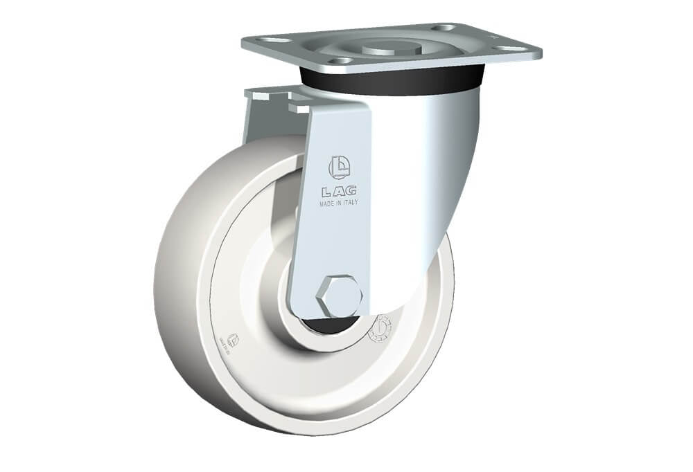 WHEEL P 125X40/50 BB SWIVEL FORK M40L