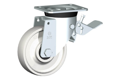 WHEEL P 150X40/50 BB SWIVEL FORK M40/60 +LEADING FOOT BRAKE