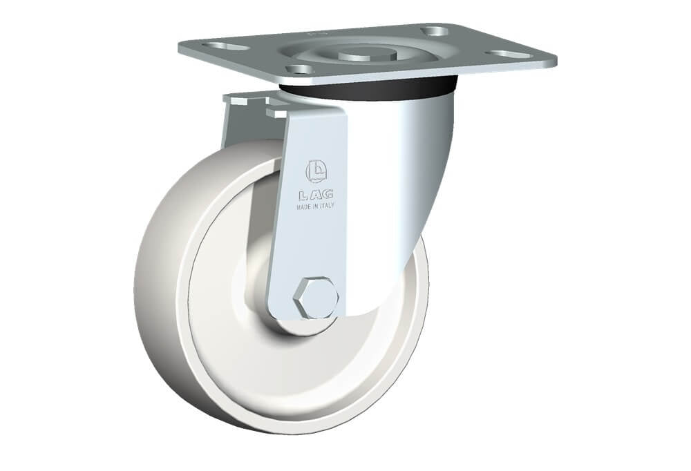 WHEEL P 125X40/50 PLAIN BORE SWIVEL FORK M40