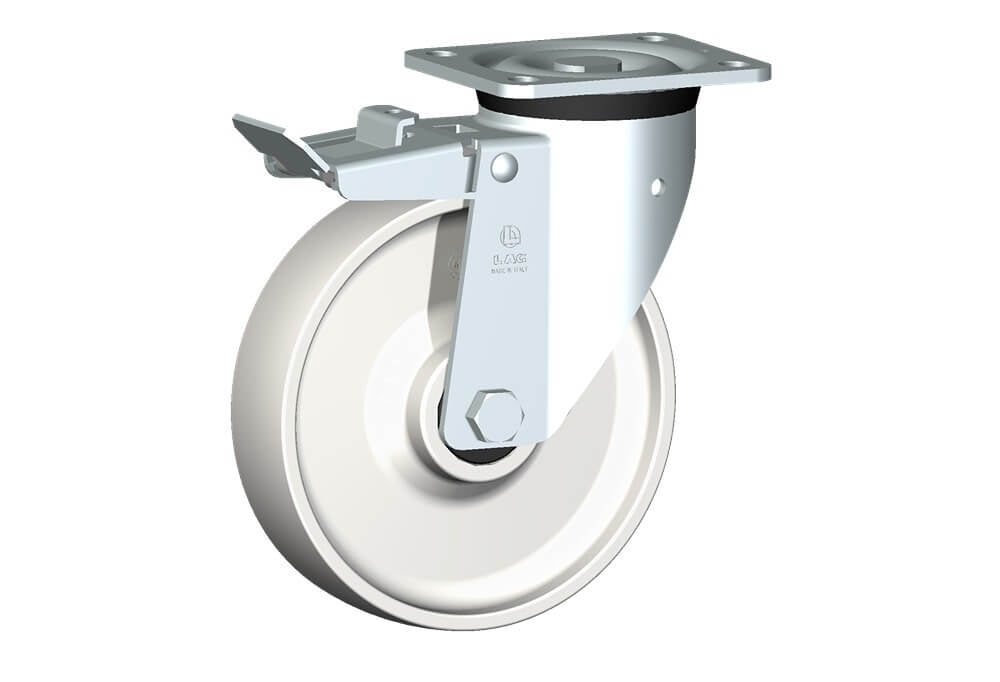 WHEEL P 200X50/60 BB SWIVEL FORK P60 + BRAKE
