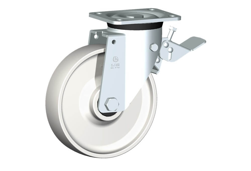 WHEEL P 200X50/60 BB SWIVEL FORK P60 + BRAKE