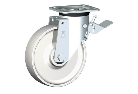 WHEEL P 200X50/60 BB SWIVEL FORK P60 + BRAKE