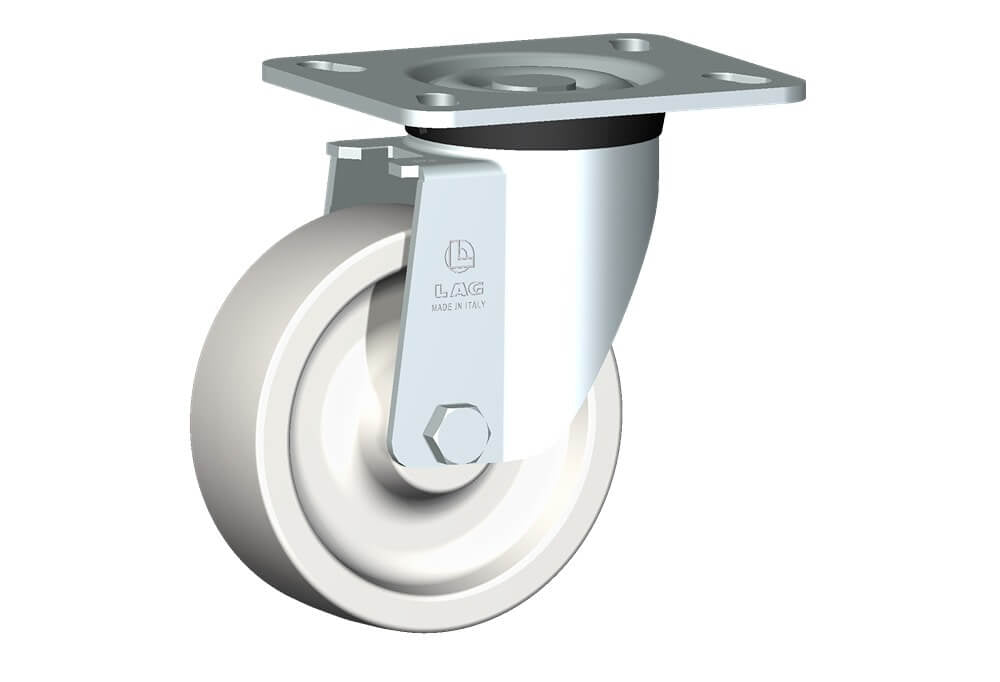 WHEEL P 125X45/50 HEAVY DUTY PLAIN BORE SWIVEL FORK P60