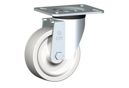 WHEEL P 125X45/50 HEAVY DUTY PLAIN BORE SWIVEL FORK P60