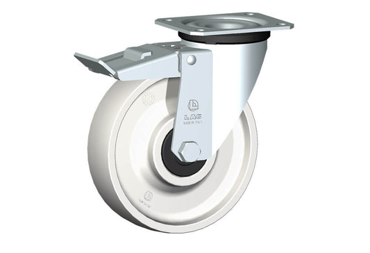 WHEEL P 150X40/50 BB SWIVEL FORK M22L + BRAKE
