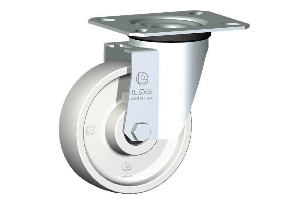 WHEEL P 100X30/40 RB SWIVEL FORK M22