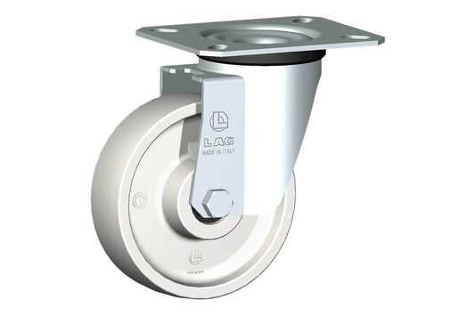 WHEEL P 100X30/40 RB SWIVEL FORK M22