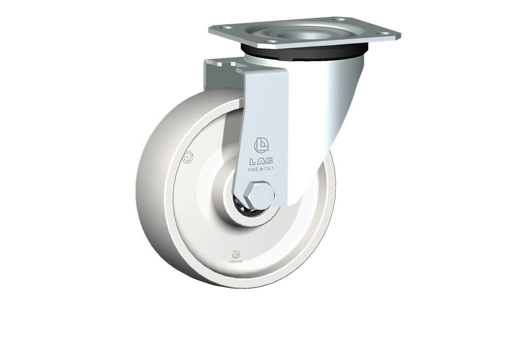 WHEEL P 125X40/50 RB SWIVEL FORK M22L