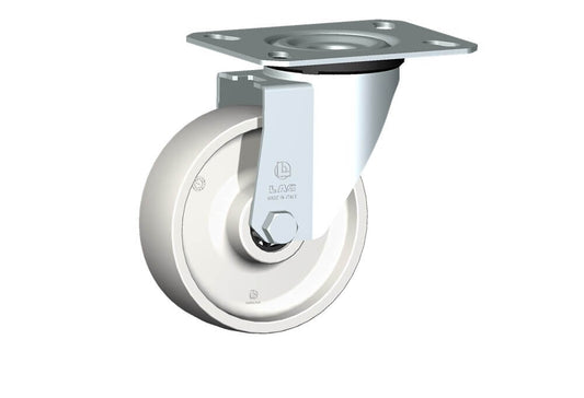 WHEEL P 125X40/50 RB SWIVEL FORK M22
