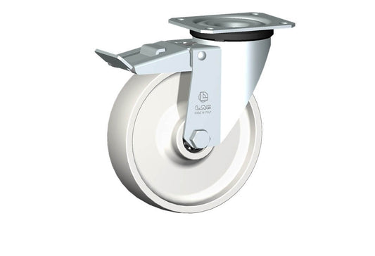 WHEEL P 150X40/50 RB SWIVEL FORK M22L + BRAKE