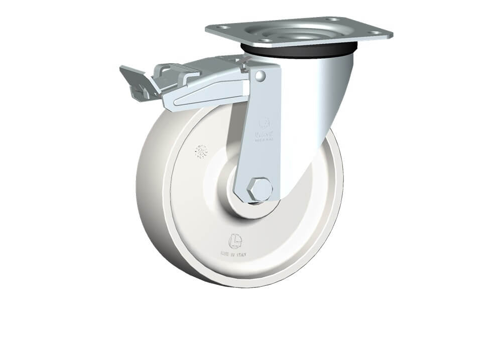 WHEEL P 175X50/60 RB SWIVEL FORK M22 + BRAKE