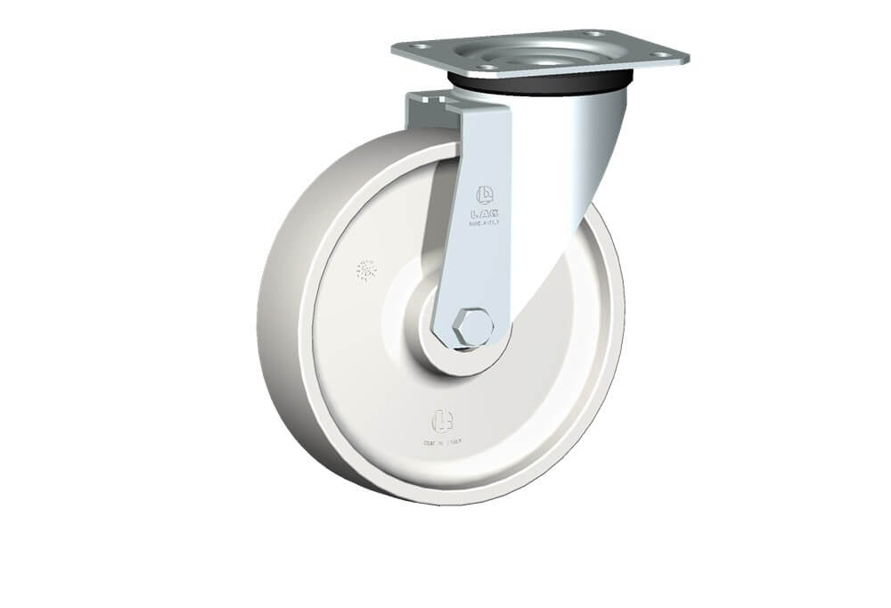 WHEEL P 200X50/60 RB SWIVEL FORK M22