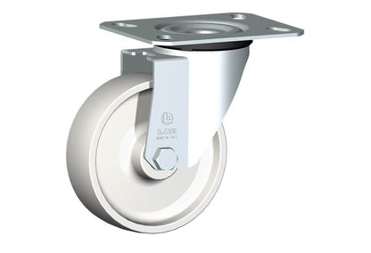 WHEEL P 125X40/50 PLAIN BORE SWIVEL FORK M22