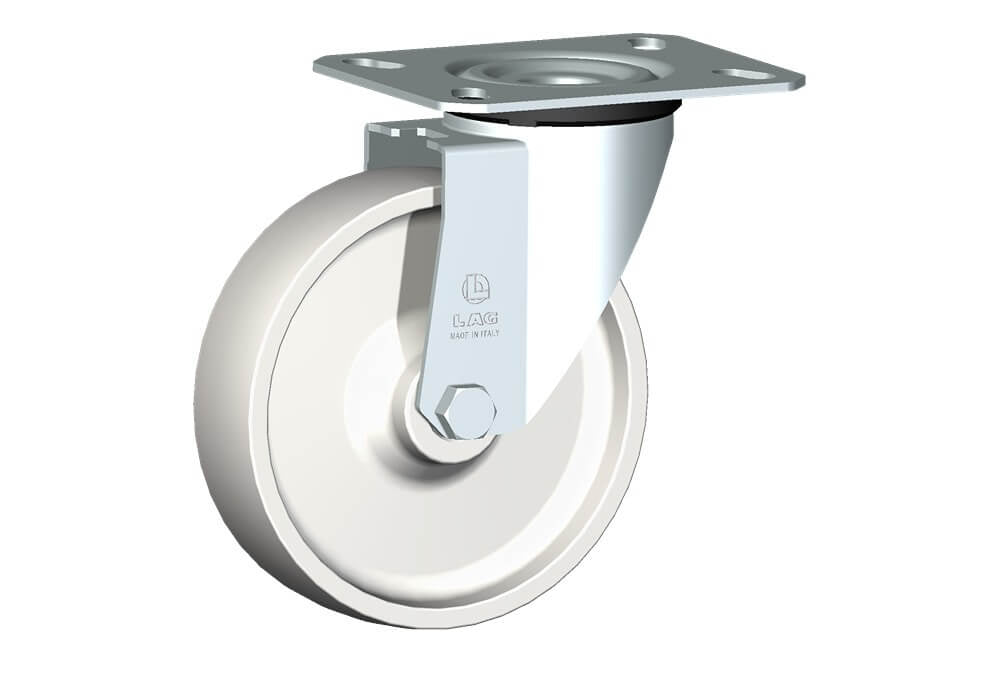 WHEEL P 150X40/50 PLAIN BORE SWIVEL FORKM22