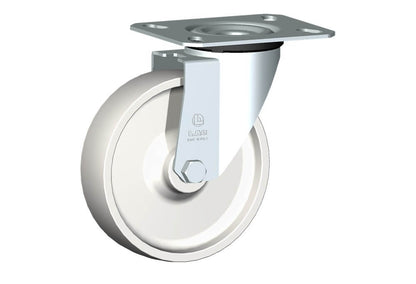 WHEEL P 150X40/50 PLAIN BORE SWIVEL FORKM22