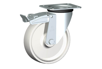 WHEEL P 175X50/60 PLAIN BORE SWIVEL FORK M22 + BRAKE