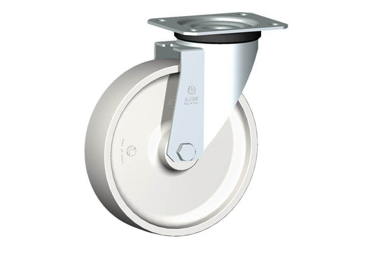 WHEEL P 200X50/60 PLAIN BORE SWIVEL FORK M22