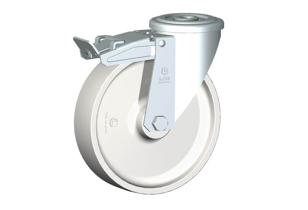 WHEEL P 200X50/60 PL.BORE BOLT HOLE 18 M22 +BRAKE