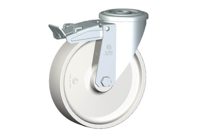 WHEEL P 200X50/60 PL.BORE BOLT HOLE 18 M22 +BRAKE