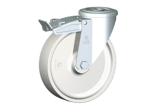 WHEEL P 200X50/60 PL.BORE BOLT HOLE 18 M22 +BRAKE