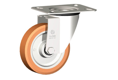 WHEEL A 125X30/40 INOX RB SWIVEL FORK X20/50