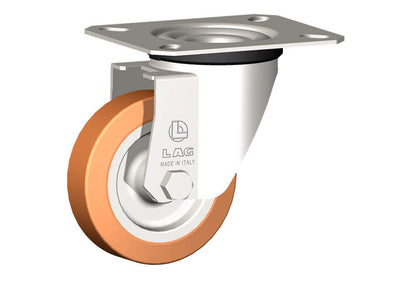 WHEEL A80X24/28 PLAIN BORE SWIVEL FORKX20