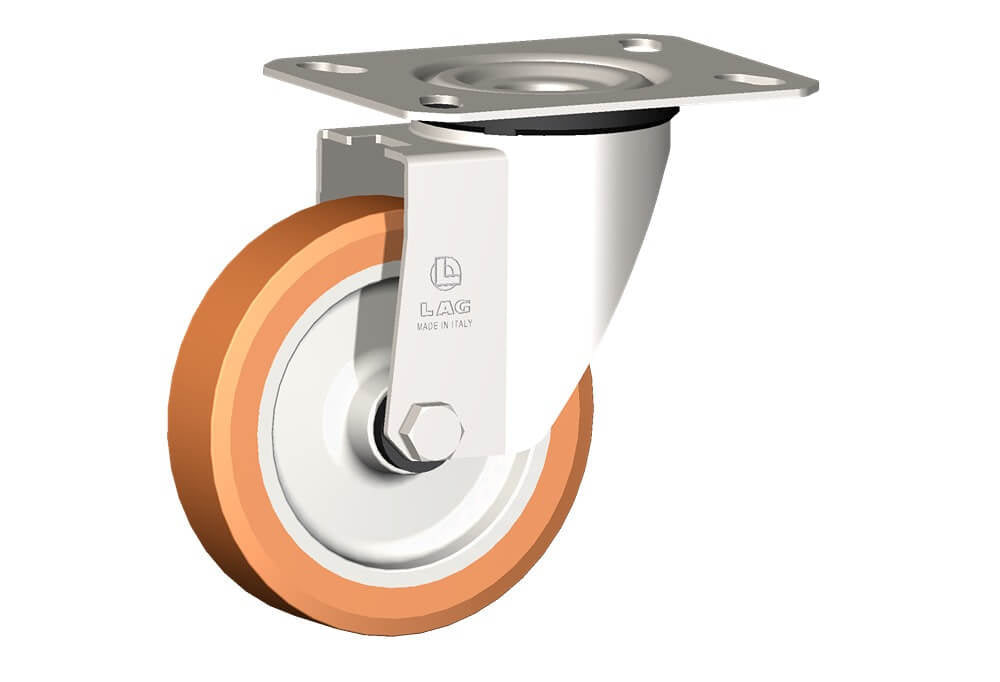 WHEEL A 125X30/40 PLAIN BORE SWIVEL FORKX20/50