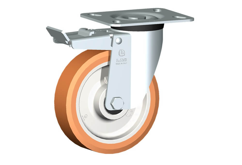 WHEEL A 150X40/50 BB SWIVEL FORK M40 + BRAKE