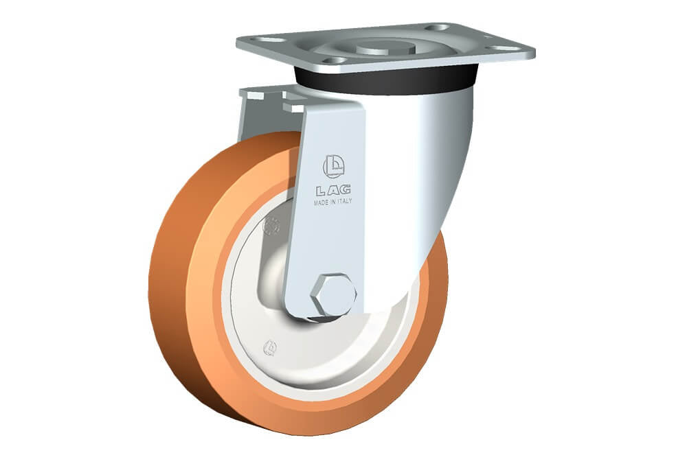 WHEEL A 125X40/40 PLAIN BORE SWIVEL FORK M40L/50