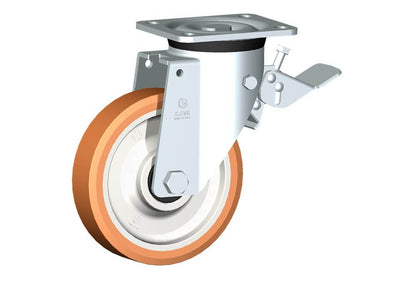 RUEDA A 175X40/50 BB SWIVEL FORK P60/60 + BRAKE