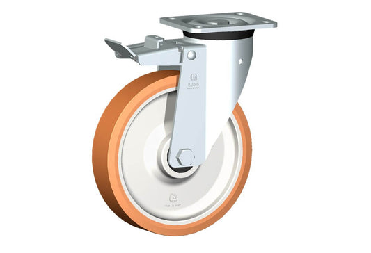WHEEL A 225X50/60 BB SWIVEL FORK P60 + BRAKE