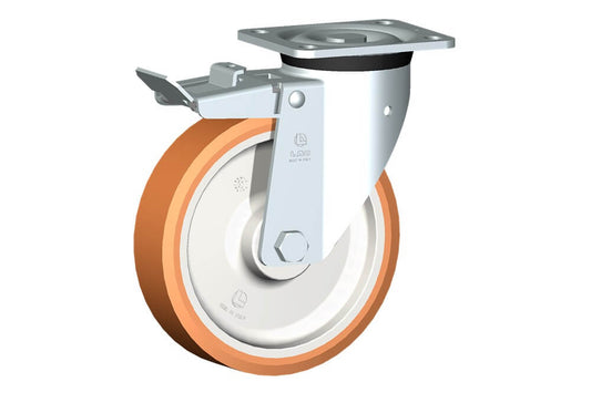WHEEL A 200X50/60 RB SWIVEL P60 + BRAKE