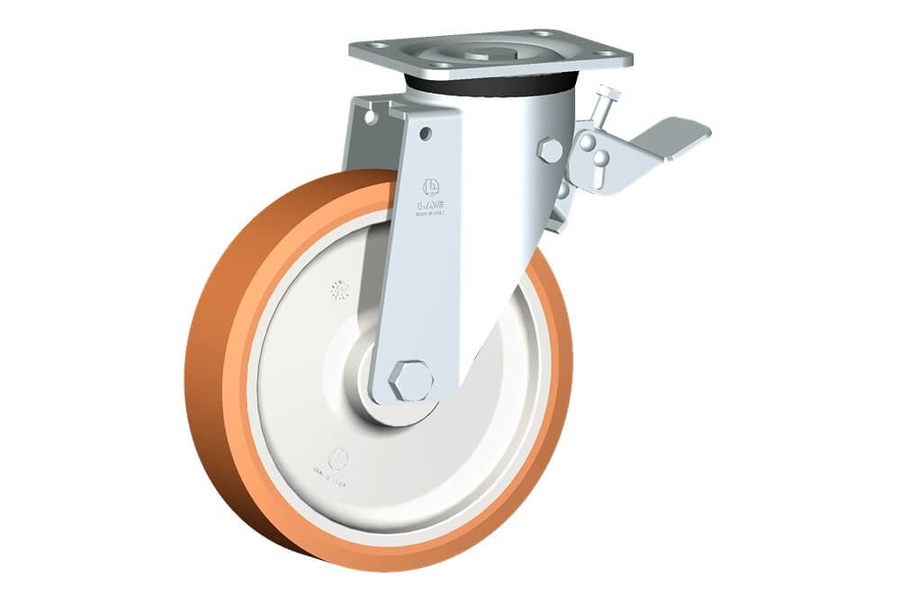WHEEL A 225X50/60 RB SWIVEL FORK P60 + BRAKE