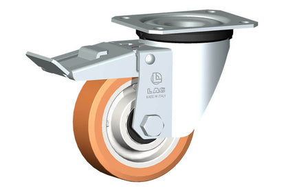 WHEEL A 100X30/40 BB SWIVEL FORK M22L/50 + BRAKE