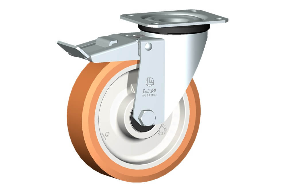 WHEEL A 150X40/50 BB SWIVEL FORK M22L + BRAKE