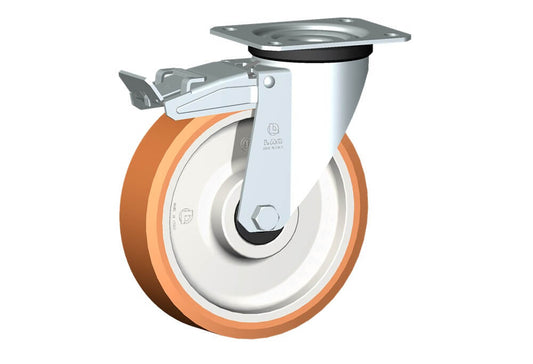 WHEEL A 200X50/60 BB SWIVEL FORK M22 + BRAKE