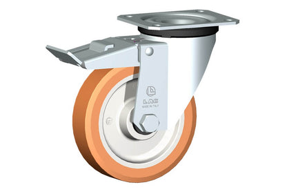 WHEEL A 125X30/40 RB SWIVEL FORK M22L/50 + BRAKE