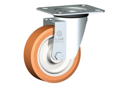 WHEEL A 100X30/40 PLAIN BORE SWIVEL FORKM22