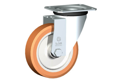 WHEEL A 125X30/40 PLAIN BORE SWIVEL FORKM22L/50