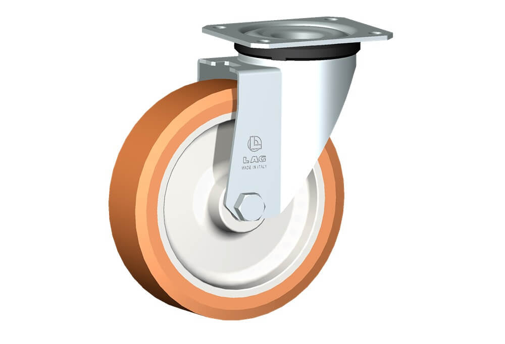 WHEEL A 150X40/50 PLAIN BORE SWIVEL FORKM22L