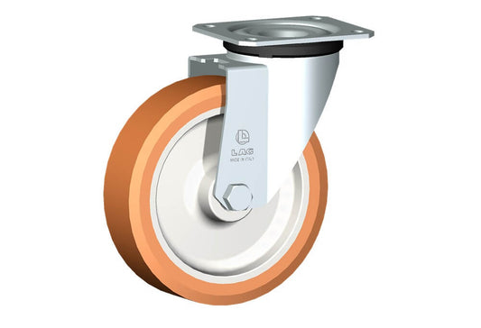 WHEEL A 150X40/50 PLAIN BORE SWIVEL FORKM22L
