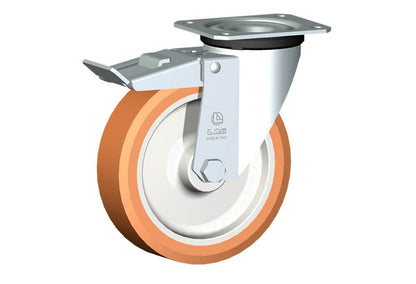 WHEEL A 150X40/50 PLAIN BORE SWIVEL FORK M22L + BRAKE