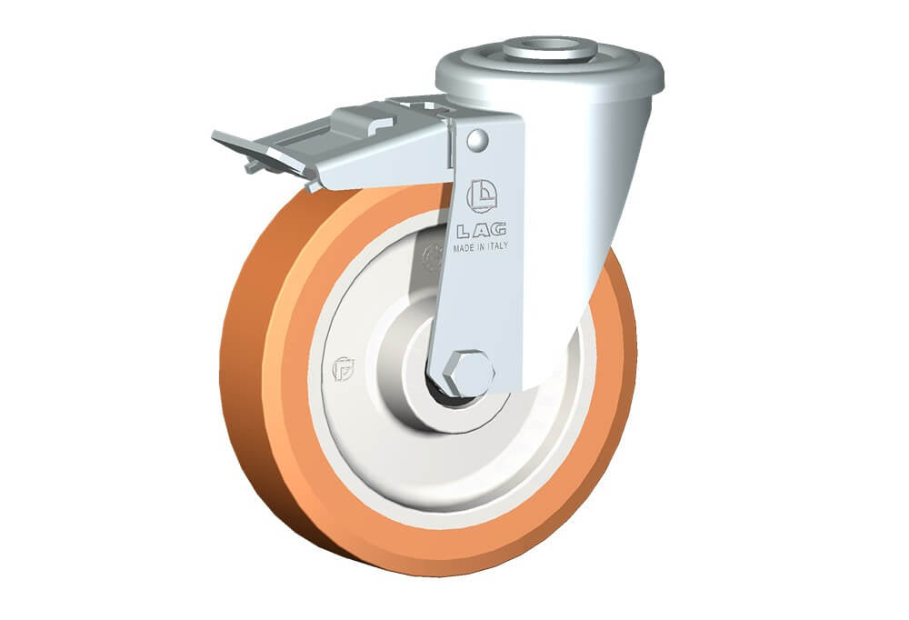 WHEEL A 125X30/40 ROLLER BEAR. BOLT HOLEFORK M22/40 F.12+BRAKE
