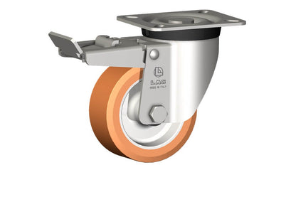 WHEEL A 100X40/40 SWIVEL BOLT HOLE X40L/50 +BRAKE