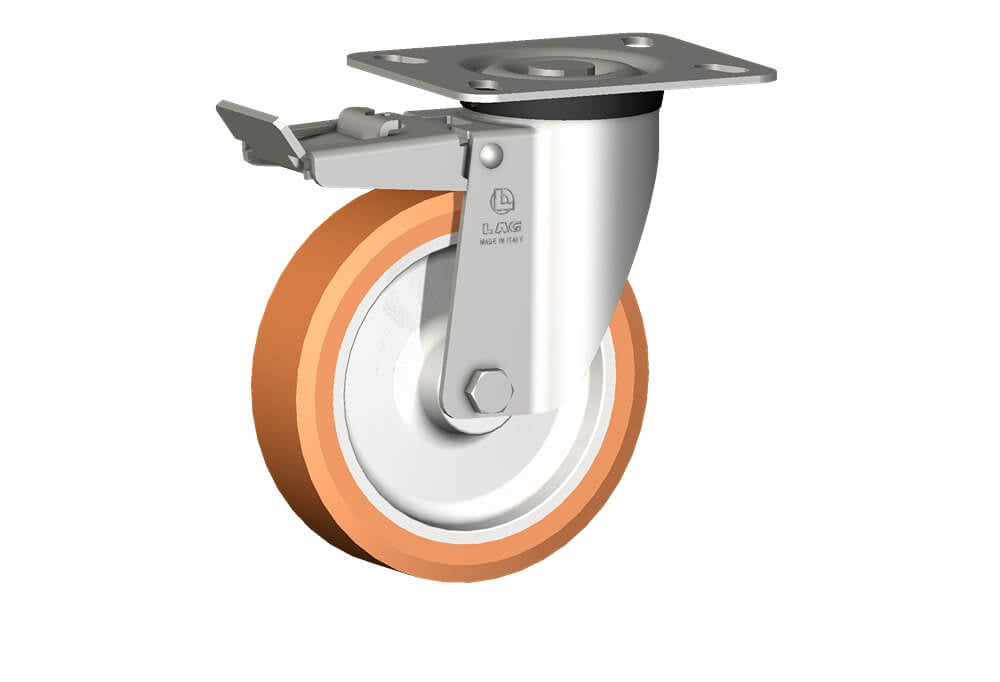 WHEEL A 150X40/50 PLAIN BORE X40 SWIVEL FORK X40 + BRAKE
