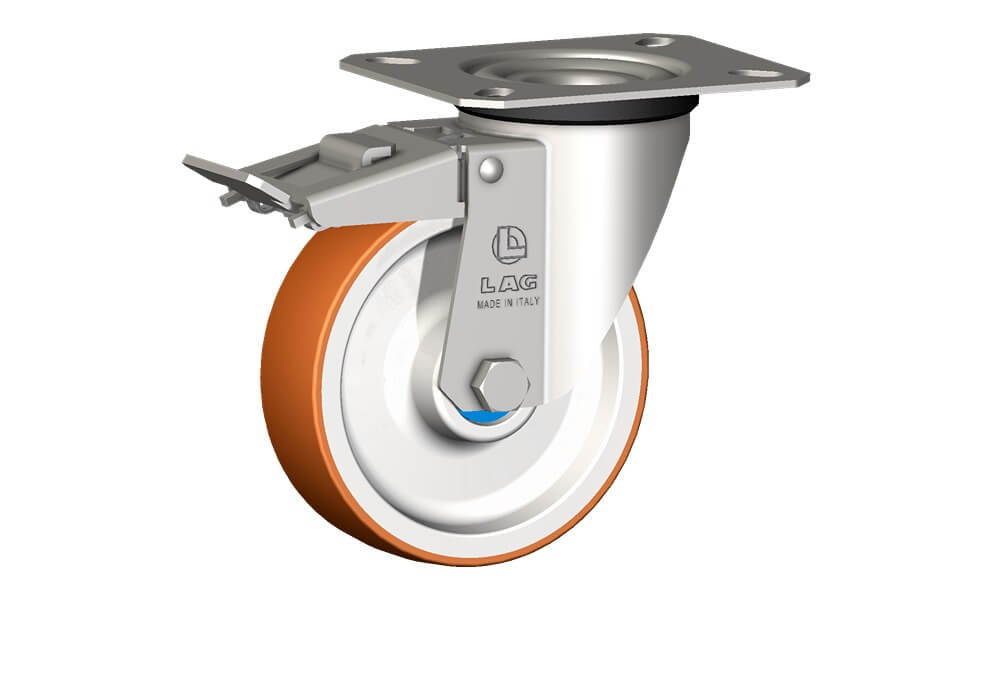 WHEEL N 100X30/40 INOX RB SWL X20 +BRAKE