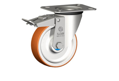 WHEEL N 100X30/40 INOX RB SWL X20 +BRAKE