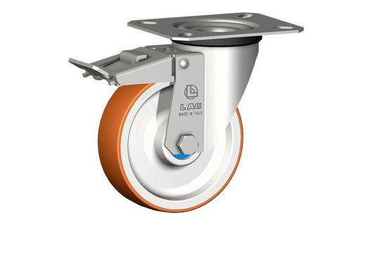 WHEEL N 100X30/40 INOX RB SWL X20 +BRAKE