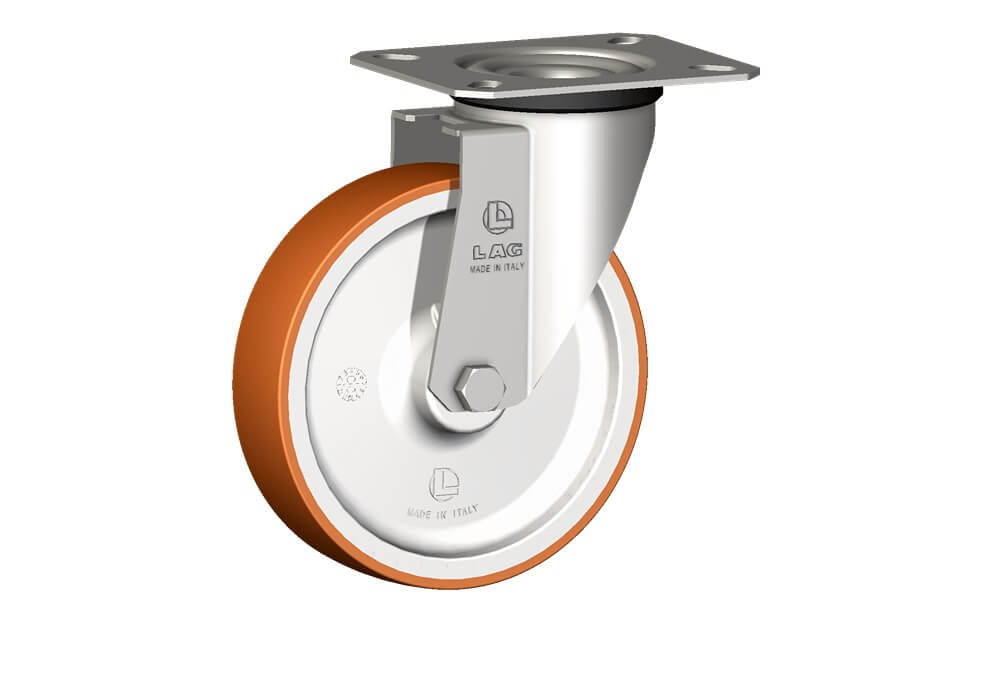 WHEEL N 125X30/40 PLAIN BORE SWIVEL FORK X20/40