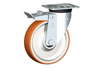 WHEEL N 200X50/60 BB SWIVEL M40 + BRAKE